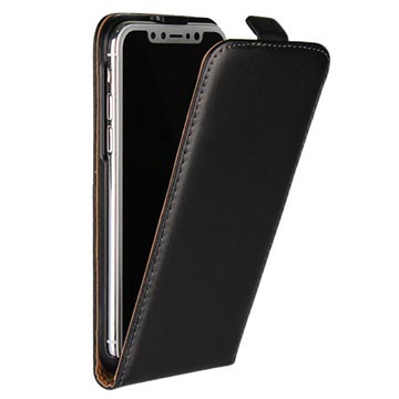 Iphone X Verticale Flip Case Zwart huismerk kopen in de aanbieding