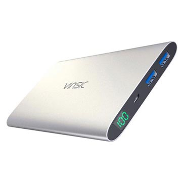 Vinsic Vspb211S Ultra Slim Dual Powerbank 12000Mah Zilver huismerk kopen in de aanbieding