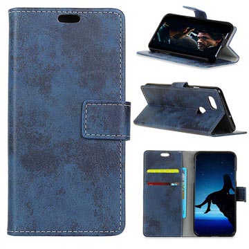 Vintage Serie Google Pixel 3 Xl Portemonnee Hoesje Blauw huismerk kopen in de aanbieding
