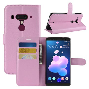 Htc U12 Portemonnee Hoesje Met Magneetsluiting Roze huismerk kopen in de aanbieding