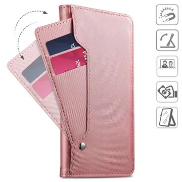 Google Pixel 3 Wallet Case Met Kaarthouder Roze huismerk kopen in de aanbieding