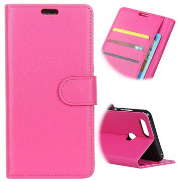 Oneplus 5T Wallet Case Met Standaard Functie Roze huismerk kopen in de aanbieding