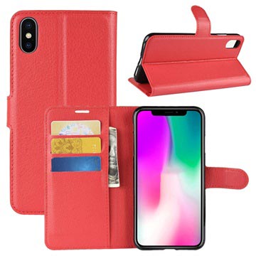 Iphone Xr Portemonnee Hoesje Met Magneetsluiting Rood huismerk kopen in de aanbieding