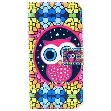 Iphone 6 6S Wallet Hoesje Uil huismerk kopen in de aanbieding