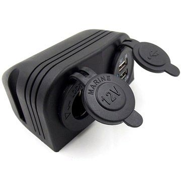 Waterbestendige Dubbele Usb Motorfiets Oplader Zwart huismerk kopen in de aanbieding