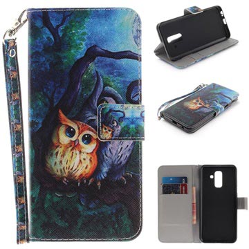 Samsung Galaxy A6 2018 Wallet Case Wonder Series Uilen huismerk kopen in de aanbieding Samsung Galaxy A6 2018 Wallet Case Wonder Series Uilen huismerk kopen in de aanbieding