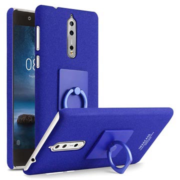 Nokia 8 Imak Ring Cover Met Screenprotector Blauw huismerk kopen in de aanbieding