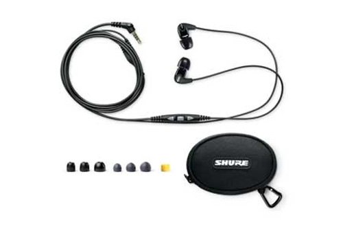 Shure levert de SE210m + geluidsisolerende koptelefoon