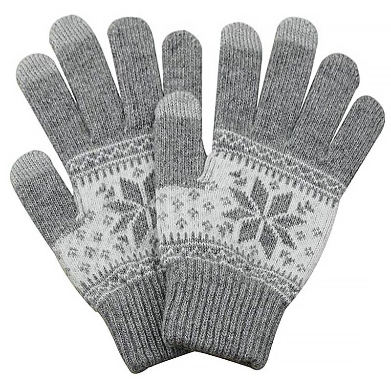 Grijze handschoenen Touch handschoenen in het grijs