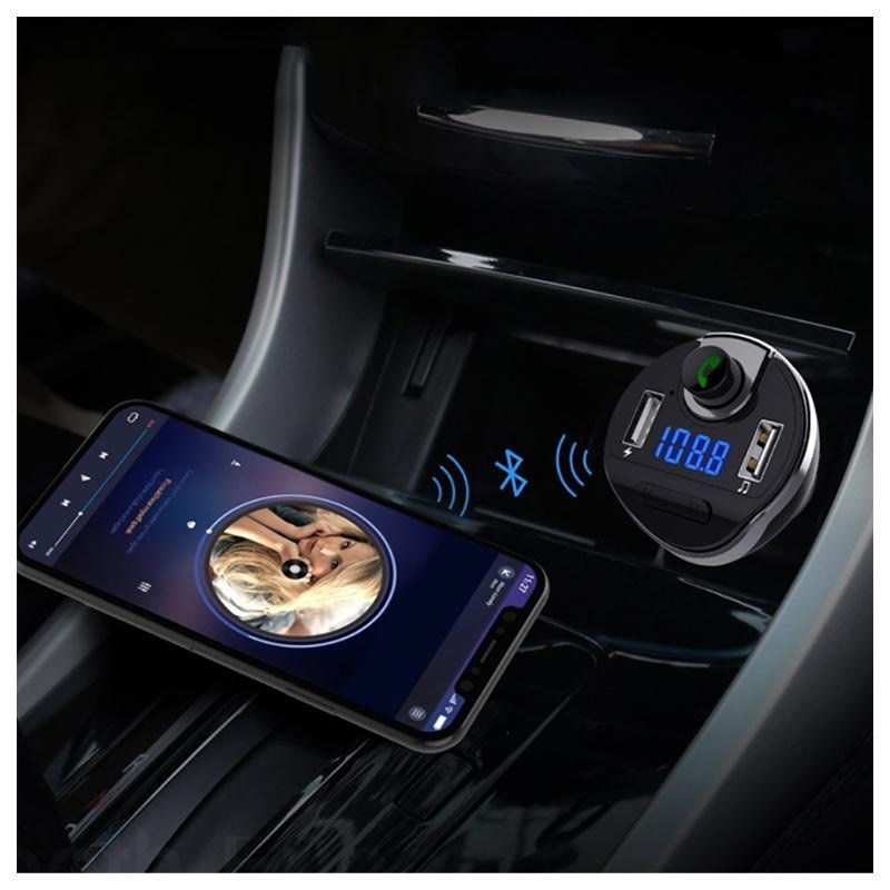 FM-zender en autolader Bluetooth FM-zender en autolader