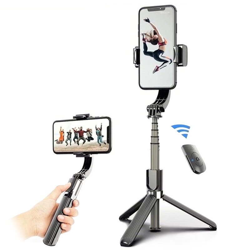 Selfiestick met gimbal en statief