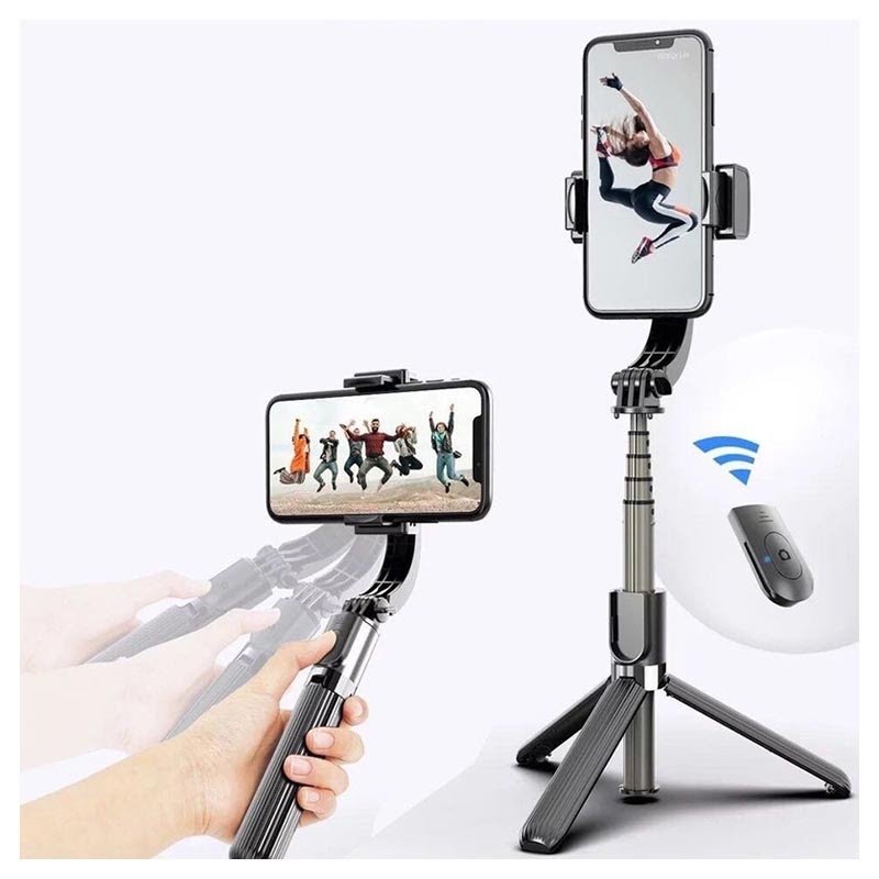 L08 selfiestick met gimbal L08 selfiestick en statief