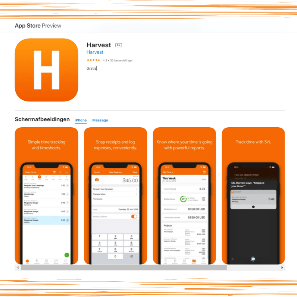 Harvest: Time & Expense Tracker