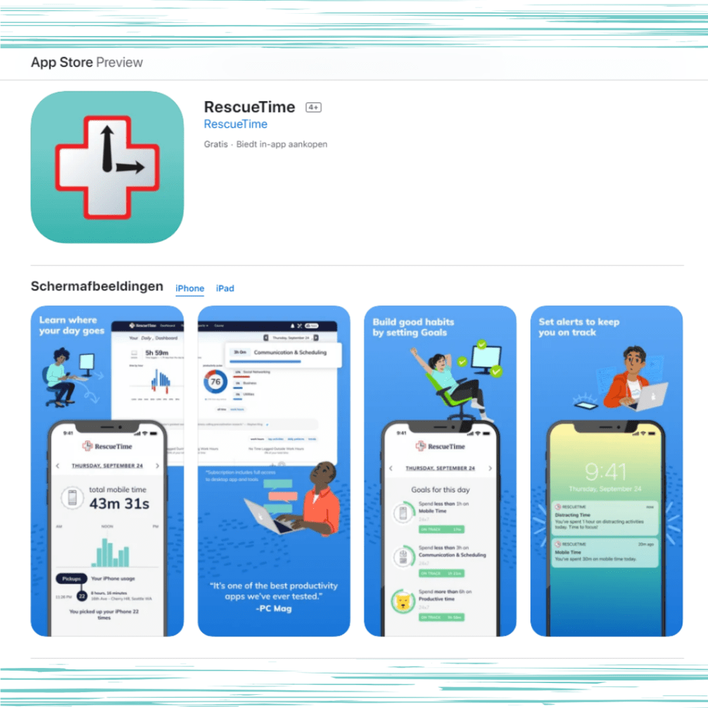 RescueTime voor een ideale balans tussen werk en privé