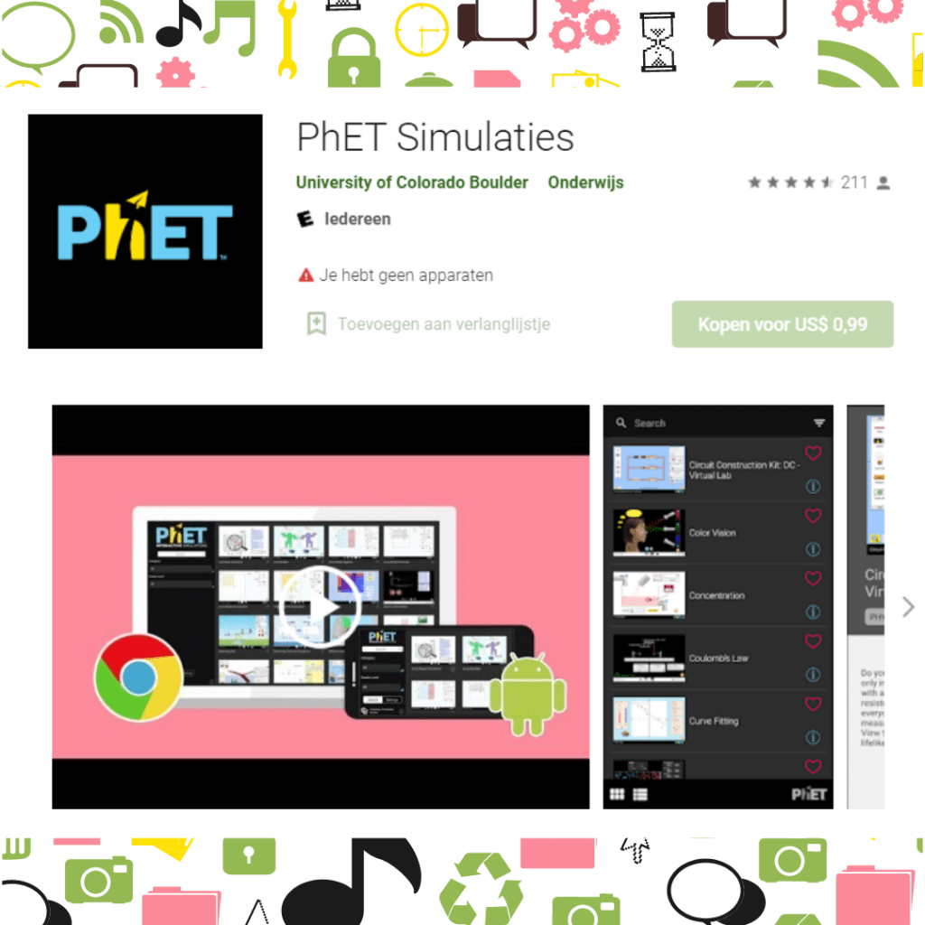 PhET-leerapp