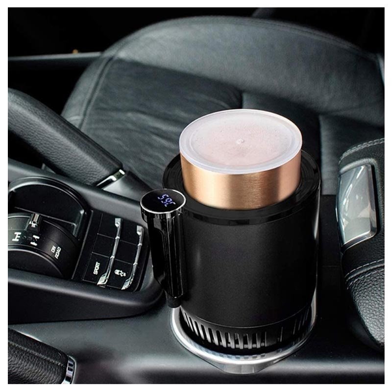 Drank heater/koeler met led display Drankkoelen en verwarmer voor de auto