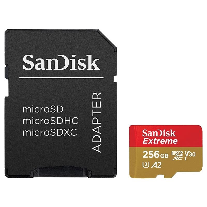 SanDisk Extreme MicroSDXC UHS-I kaart SanDisk Extreme MicroSDXC 256GB kaart