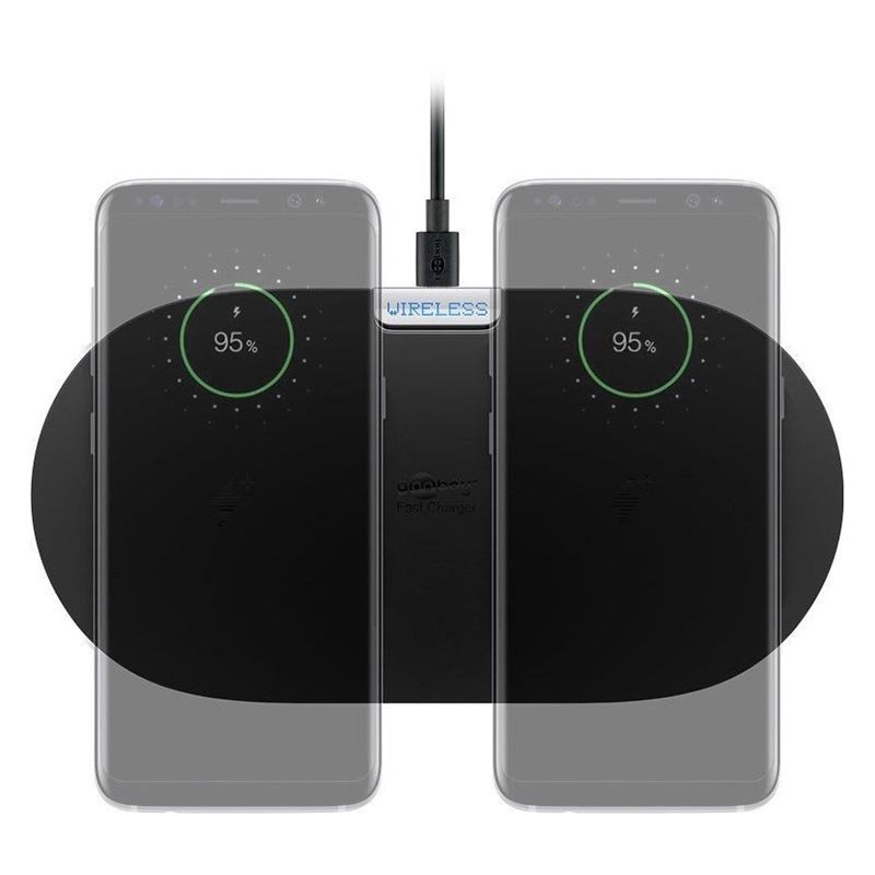 Goobay Dual Fast draadloos oplaadstation Qi lader van Goobay