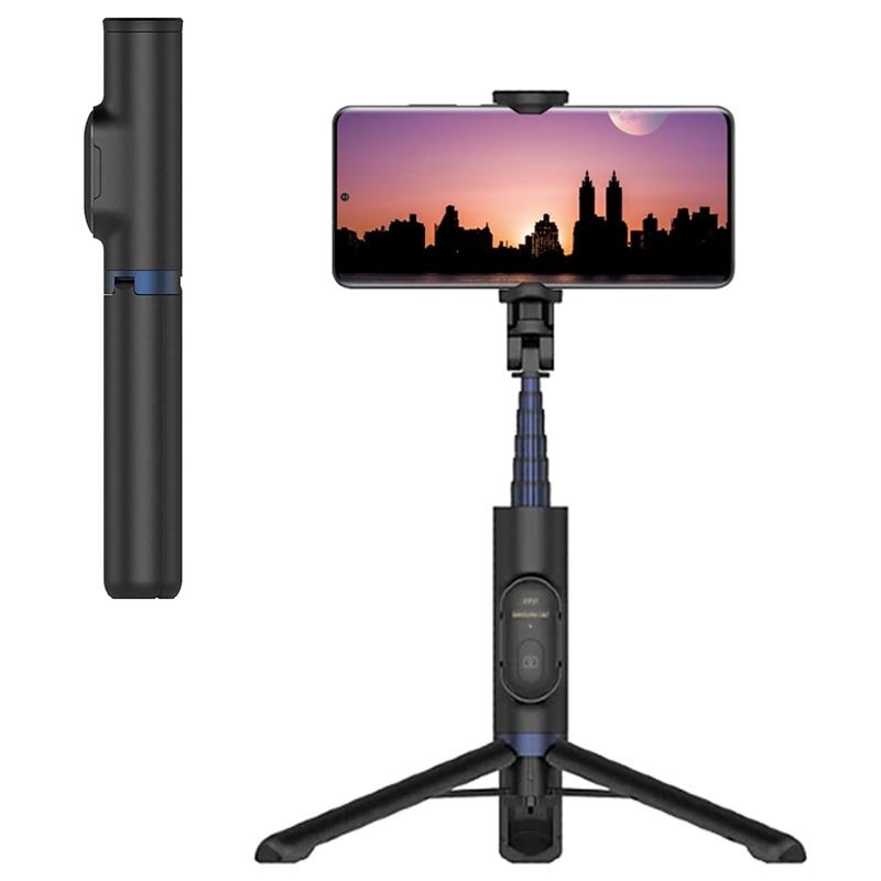 Zwarte Bluetooth selfie stick en statief van Samsung