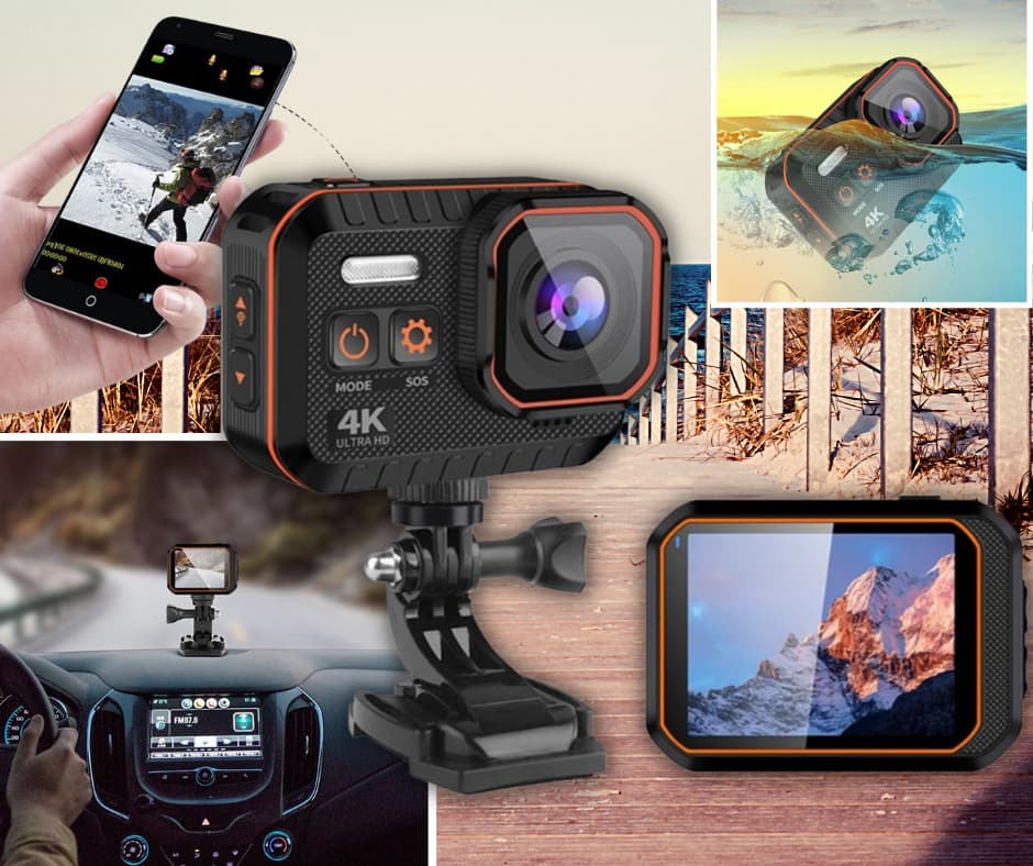 Action camera met Bluetooth afstandbediening