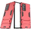 Armor Series Samsung Galaxy Note20 Ultra Hybrid Case met Standaard - Rood