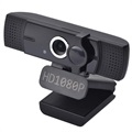 1080p Full HD Webcam met Microfoon A45 - Zwart