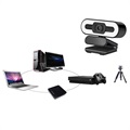 1080p Full HD-webcam met microfoon en LED-invullicht A55