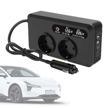 12V DC naar 220V AC-auto-omvormer 200W - Zwart
