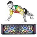 14-in-1 kleurgecodeerd opvouwbaar push-upbord voor bodybuilding
