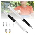 2-in-1 Universele Capacitieve Touchscreen Stylus Pen - 2 St. - Zilver