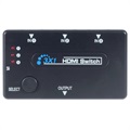 3-port HDMI Schakelaar met Afstandsbediening - Zwart