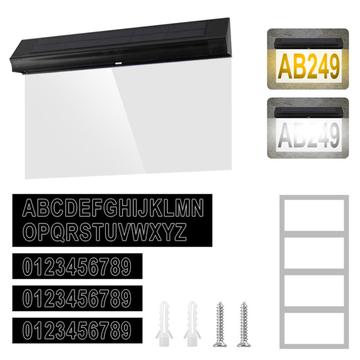 30-LED Solar Adresbord met aanpasbare huisnummers