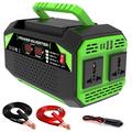 300W Auto Power Inverter - 12V DC/220V AC - Zwart / Groen