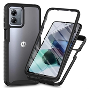 Motorola Moto G54 360 Protection Series Hoesje - Zwart / Doorzichtig