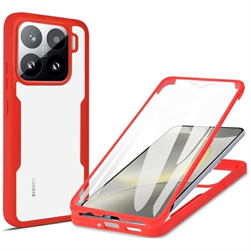 Xiaomi 15 360 Protection Series Hoesje - Rood / Doorzichtig