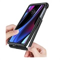 360 Protection Series Motorola Edge 30 Pro Case - Zwart / Doorzichtig