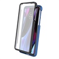 360 Protection Series Motorola Edge 30 Pro Case - Blauw / Doorzichtig