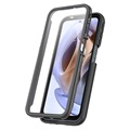 360 Protection Series Motorola Moto G51 5G Case - Zwart / Doorzichtig