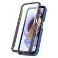 360 Protection Series Motorola Moto G51 5G Case - Blauw / Doorzichtig