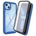 360 Protection Series iPhone 14 Hoesje - Blauw / Doorzichtig