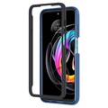 360 Protection Series Motorola Edge 20 Case - Blauw / Doorzichtig