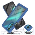 360 Protection Series Motorola Edge 20 Case - Blauw / Doorzichtig