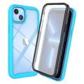 360 Protection Series iPhone 14 Max Case - Babyblauw / Doorzichtig
