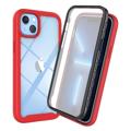360 Protection Series iPhone 14 Max Case - Rood / Doorzichtig