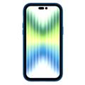 360 Protection Series iPhone 14 Pro Case - Donkerblauw / Doorzichtig