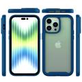 360 Protection Series iPhone 14 Pro Case - Donkerblauw / Doorzichtig