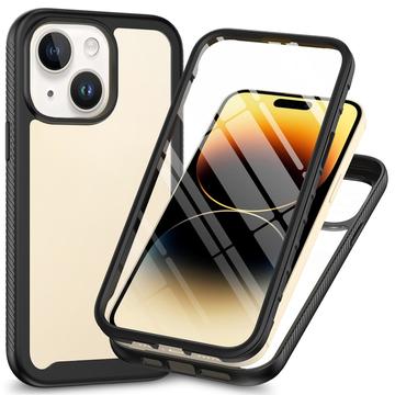 iPhone 15 360 Protection Series Hoesje - Zwart / Doorzichtig