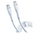 3MK HyperSilicone USB-C/Lightning Data- en Oplaadkabel - 1m - Wit