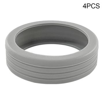 4-Delige siliconen wieldekselset voor bagage - Grijs