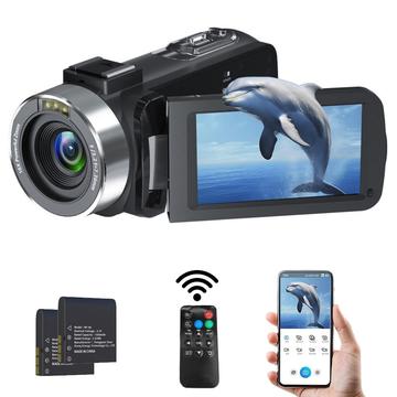 4K Ultra HD digitale camcorder met app/afstandsbediening - Zwart